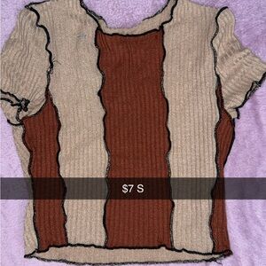 Striped Ribbed Knit Top